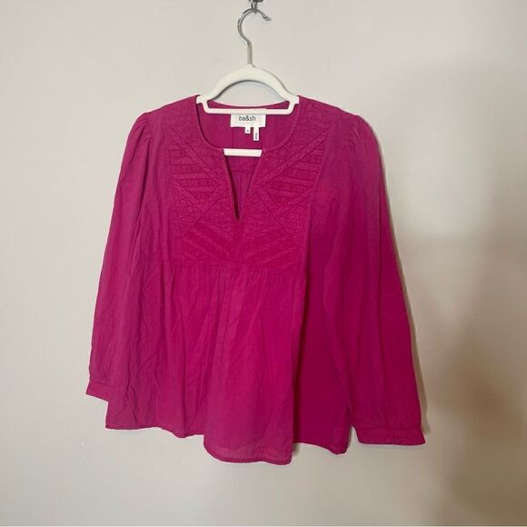 BA&SH ILO BLOUSE TOP IN - FUSHIA NEW size Medium - Picture 6 of 9
